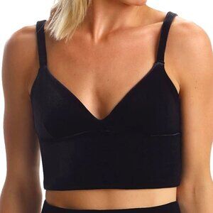 Commando Velvet Longline Bralette - VV202 (Black)